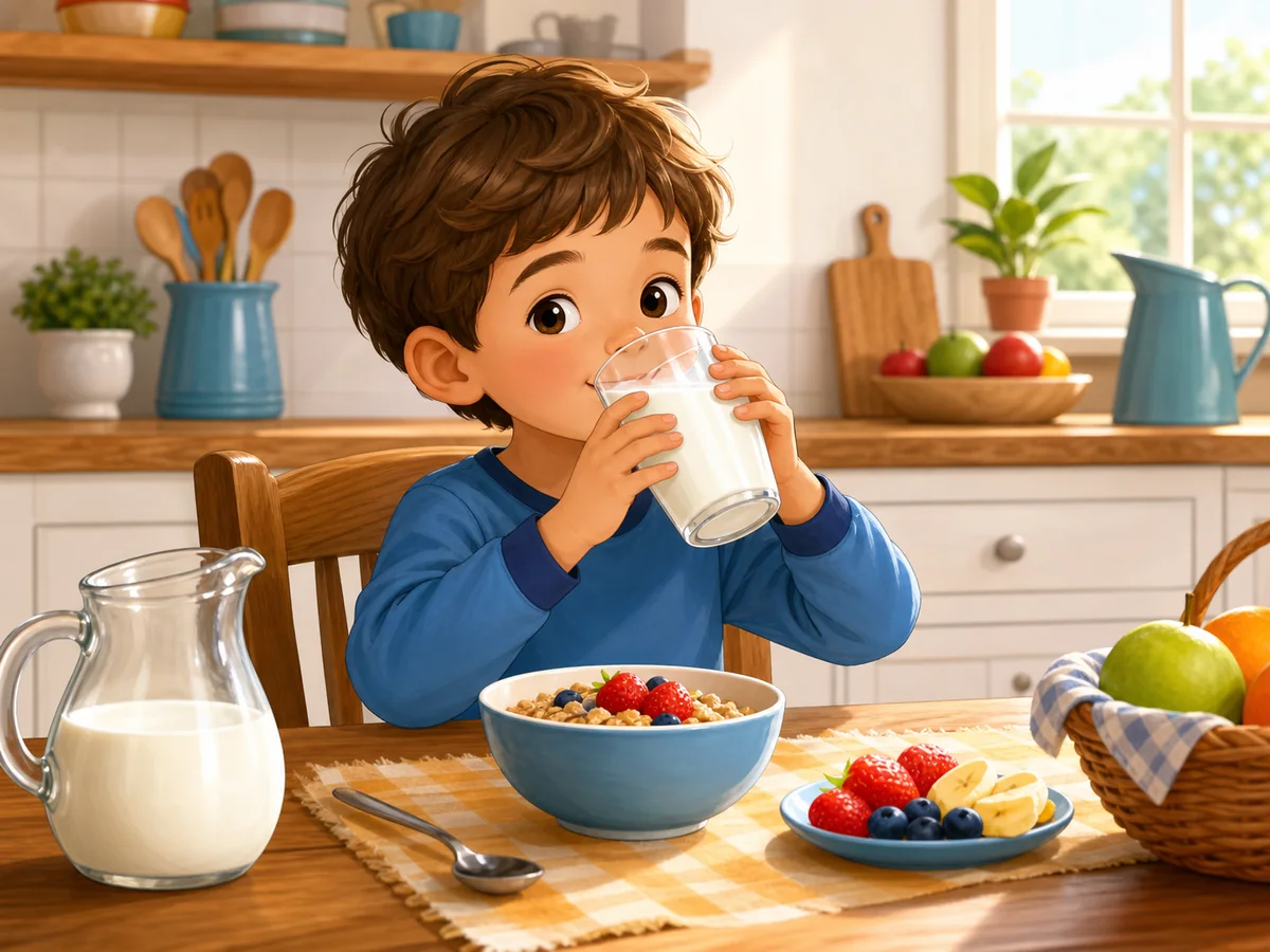Child drinking milk