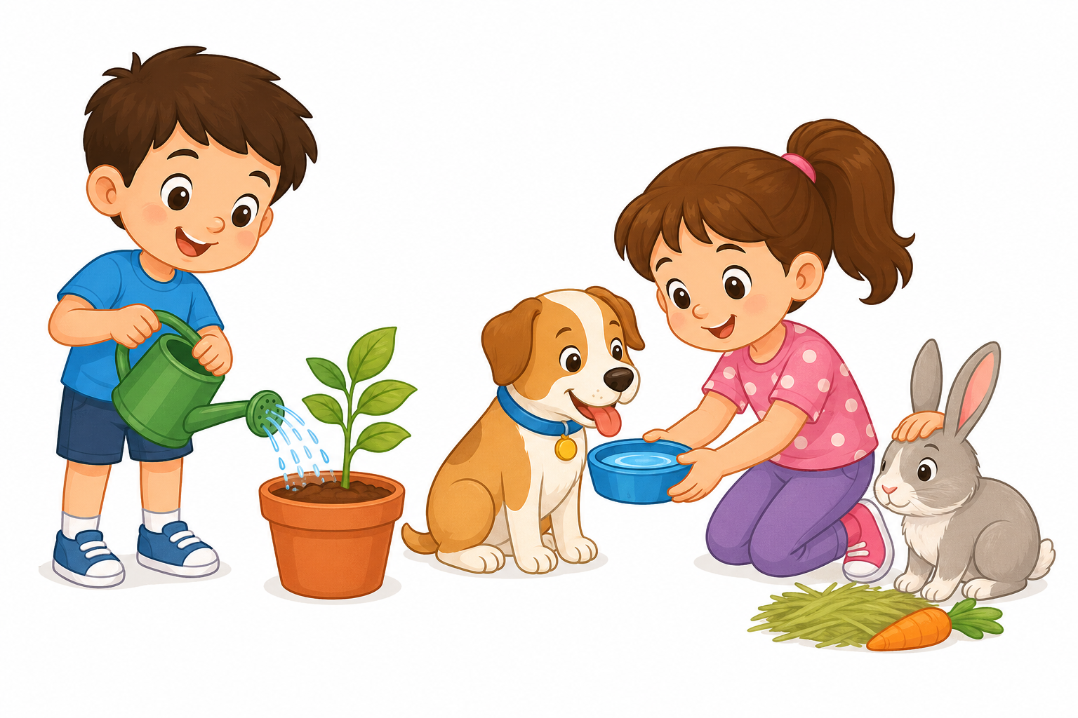 Cuidado de plantas y animales