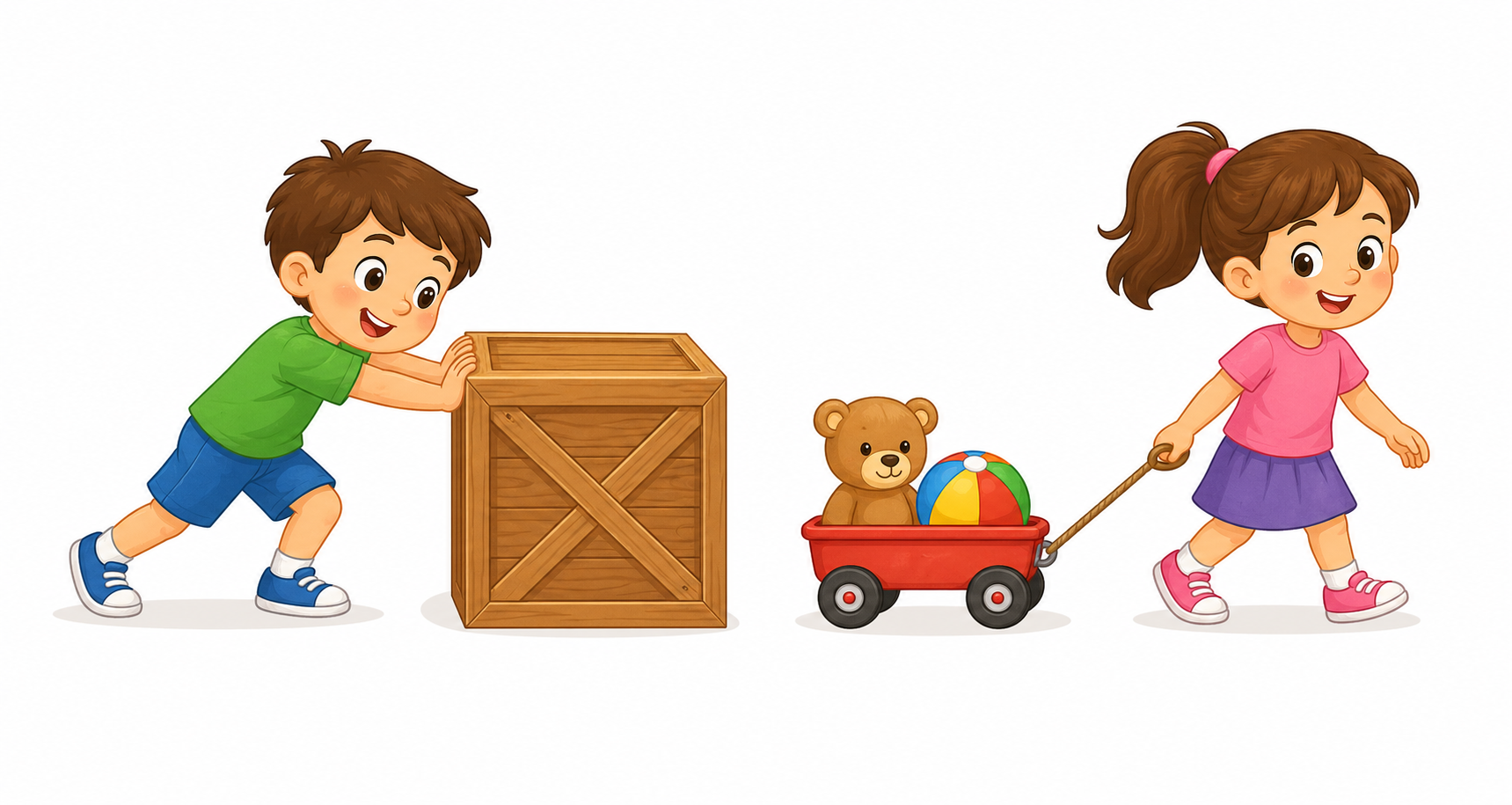 Empujar y tirar (fuerzas)