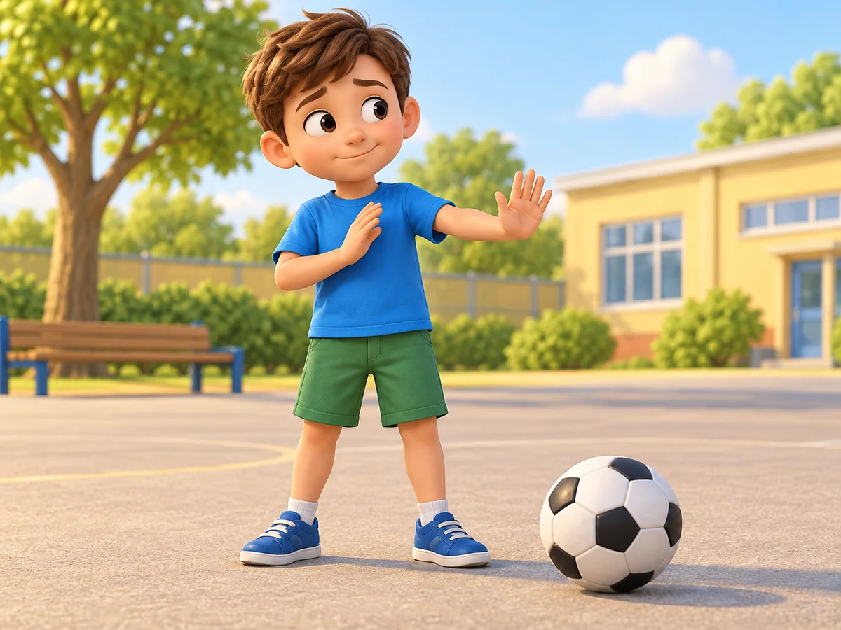 Boy who does not like football