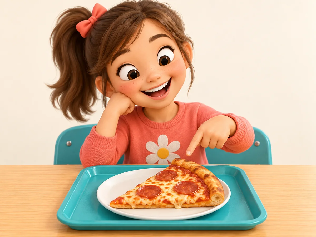 Girl who likes pizza