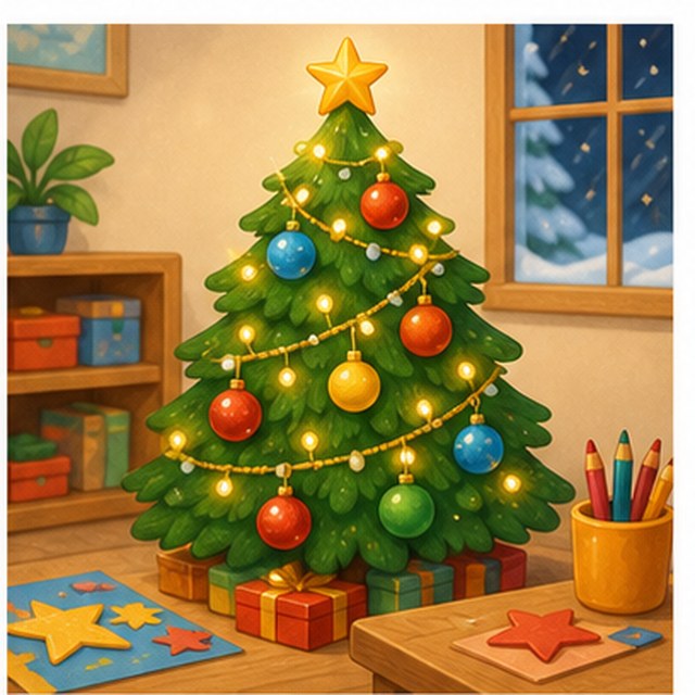 Árbol de Navidad decorado
