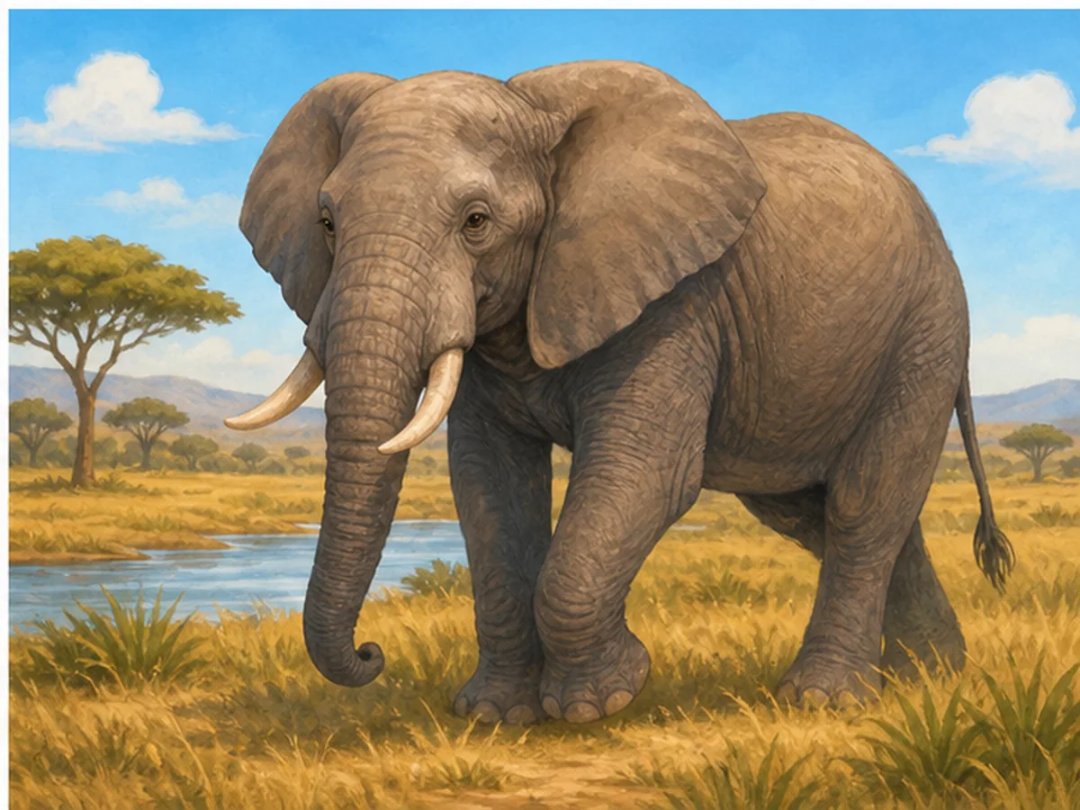 Elefante en la sabana