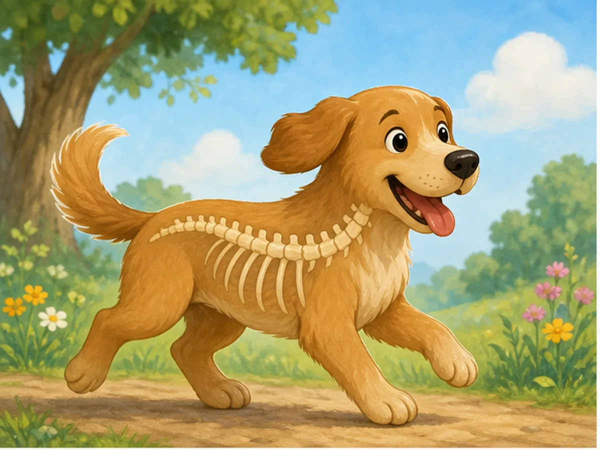 Perro, animal con huesos