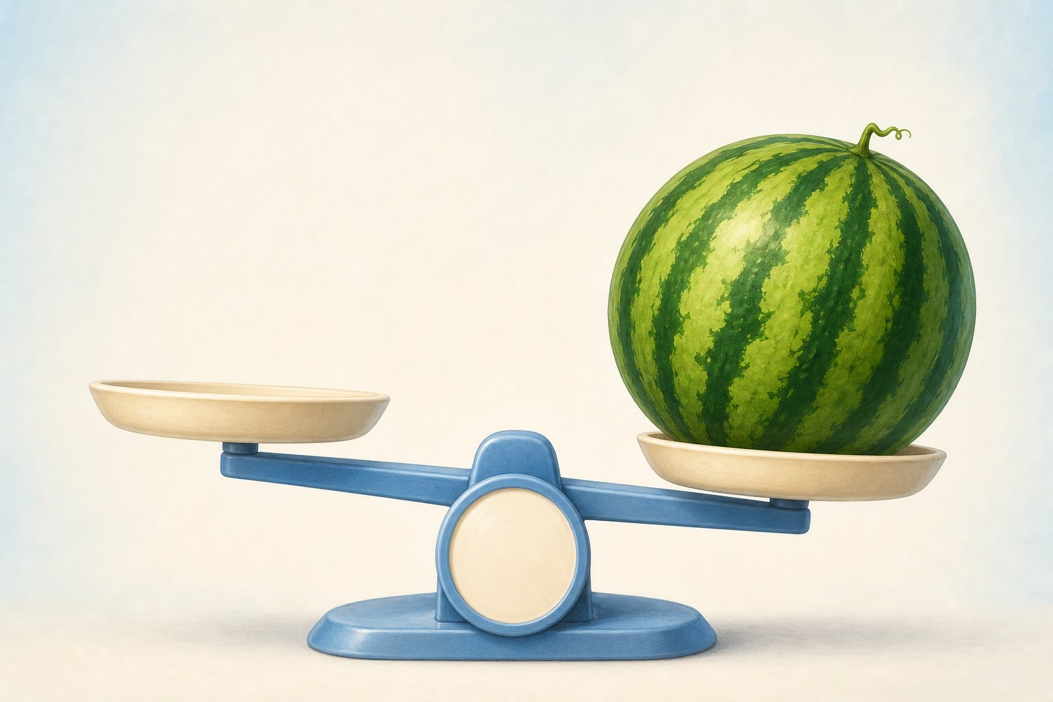 Sandia sobre una balanza