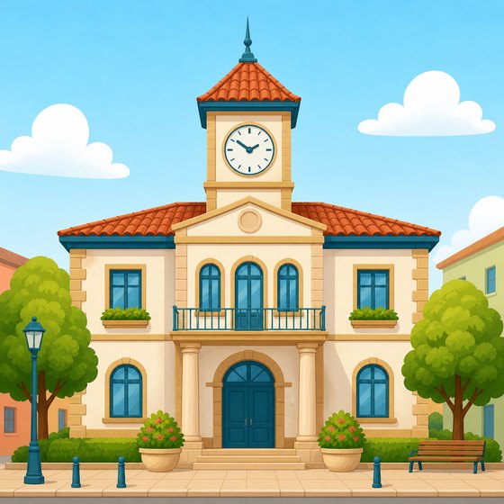 Ilustración de un ayuntamiento