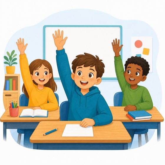 Ilustración de una votación en clase