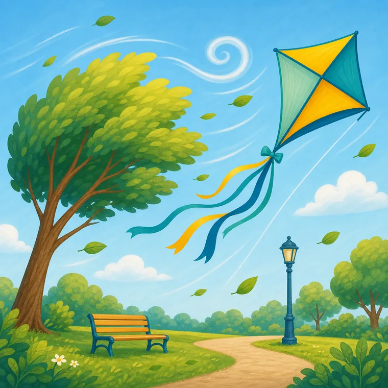 Viento moviendo hojas