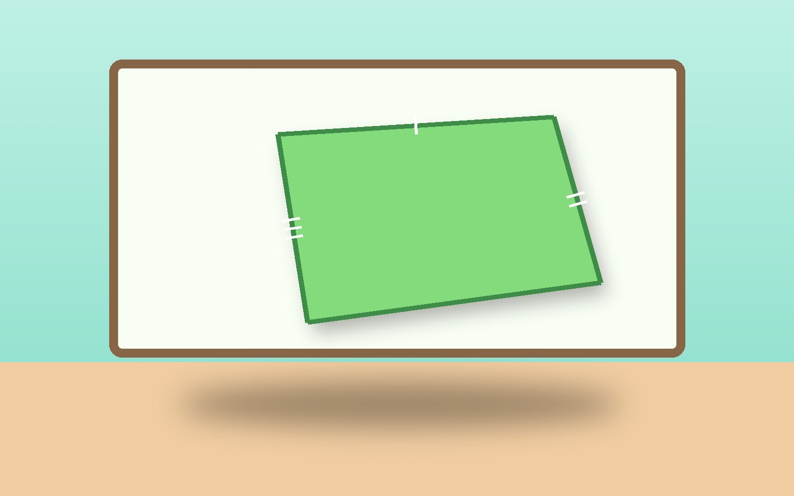 Cuadrilatero irregular verde