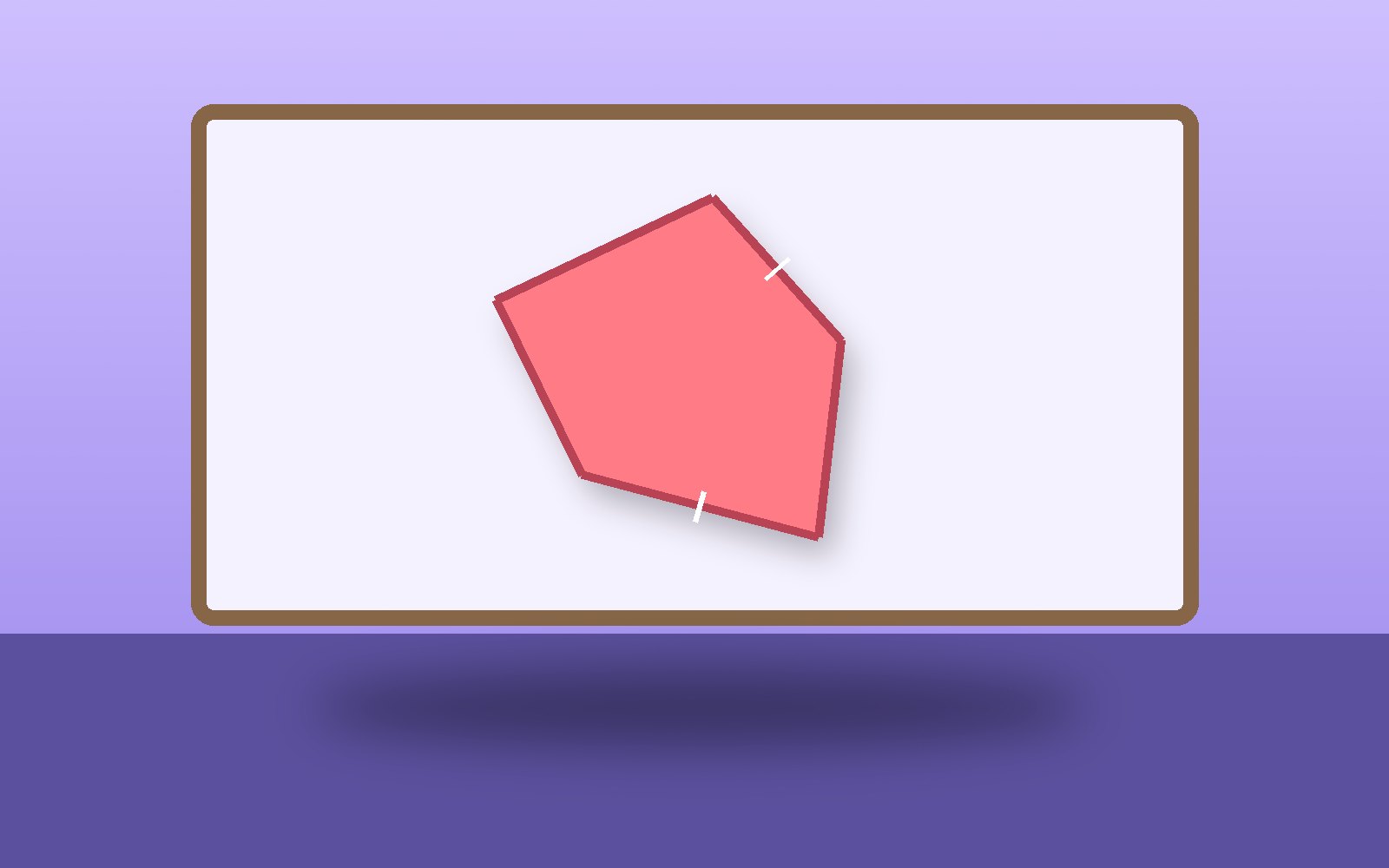 Pentagono irregular rosa