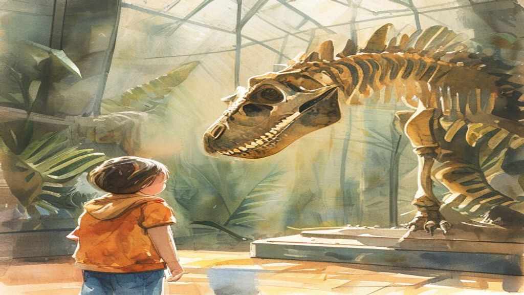 Boy at a museum