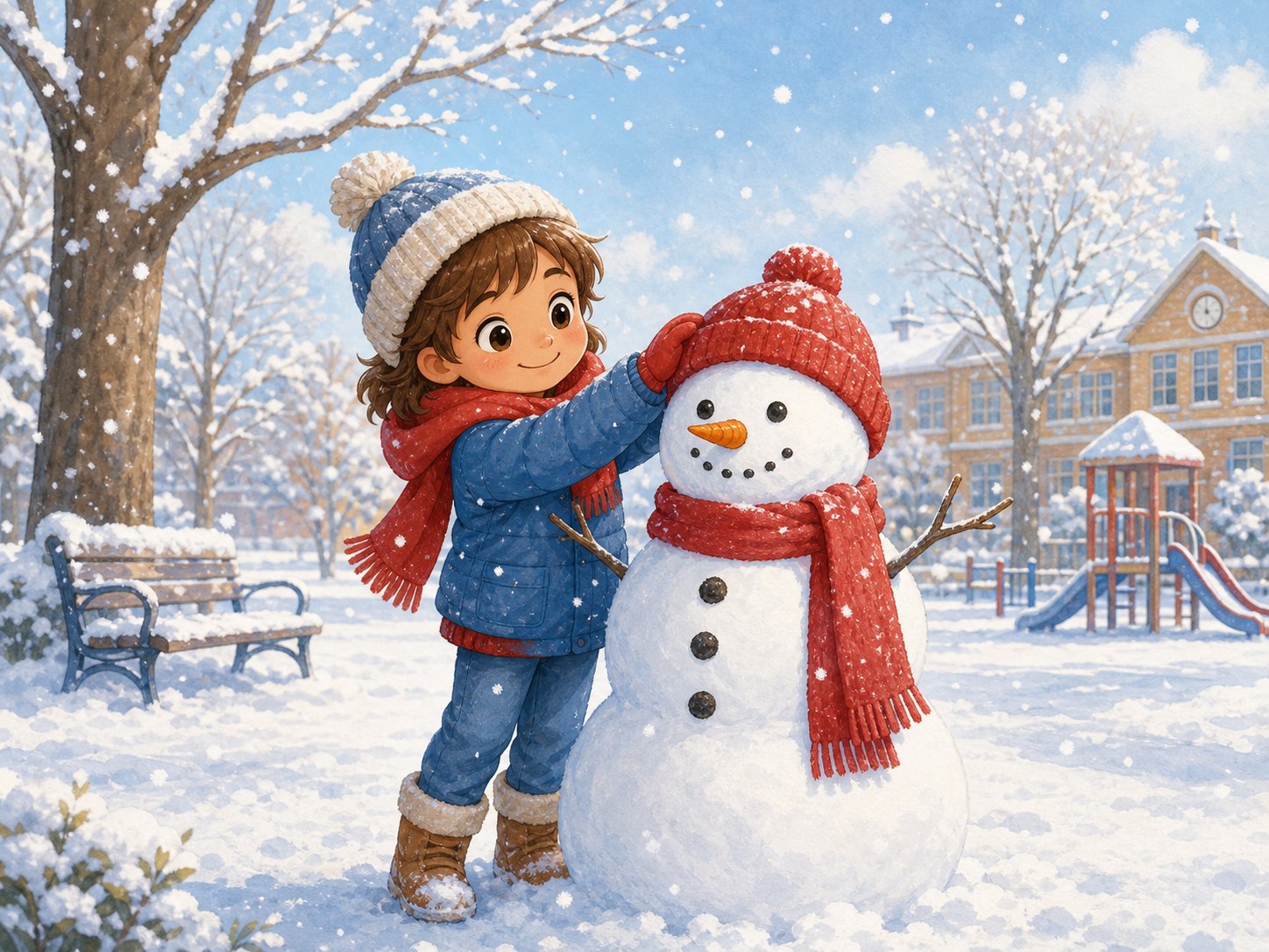 Dia de nieve con ninos