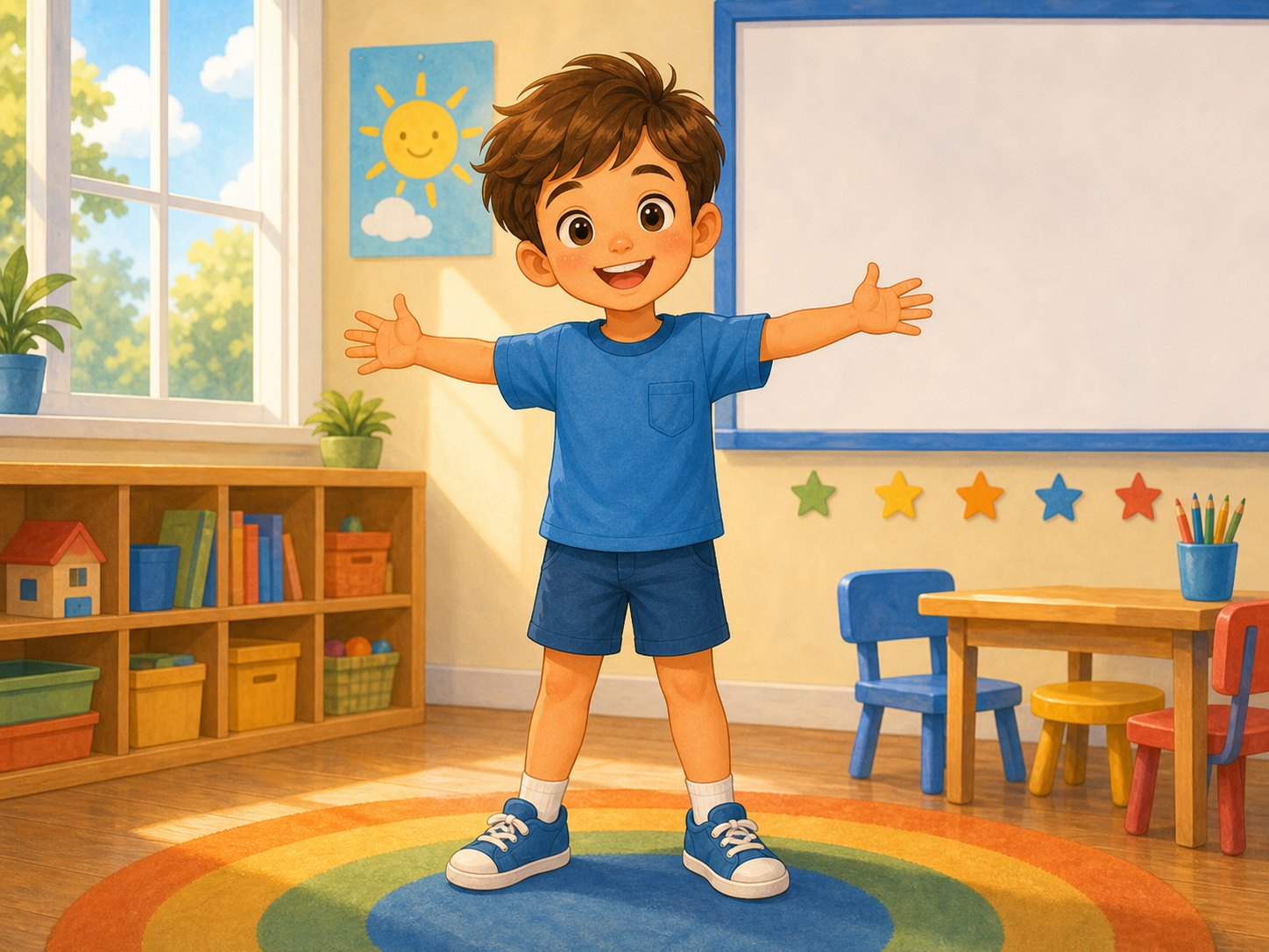 A child standing with full body visible