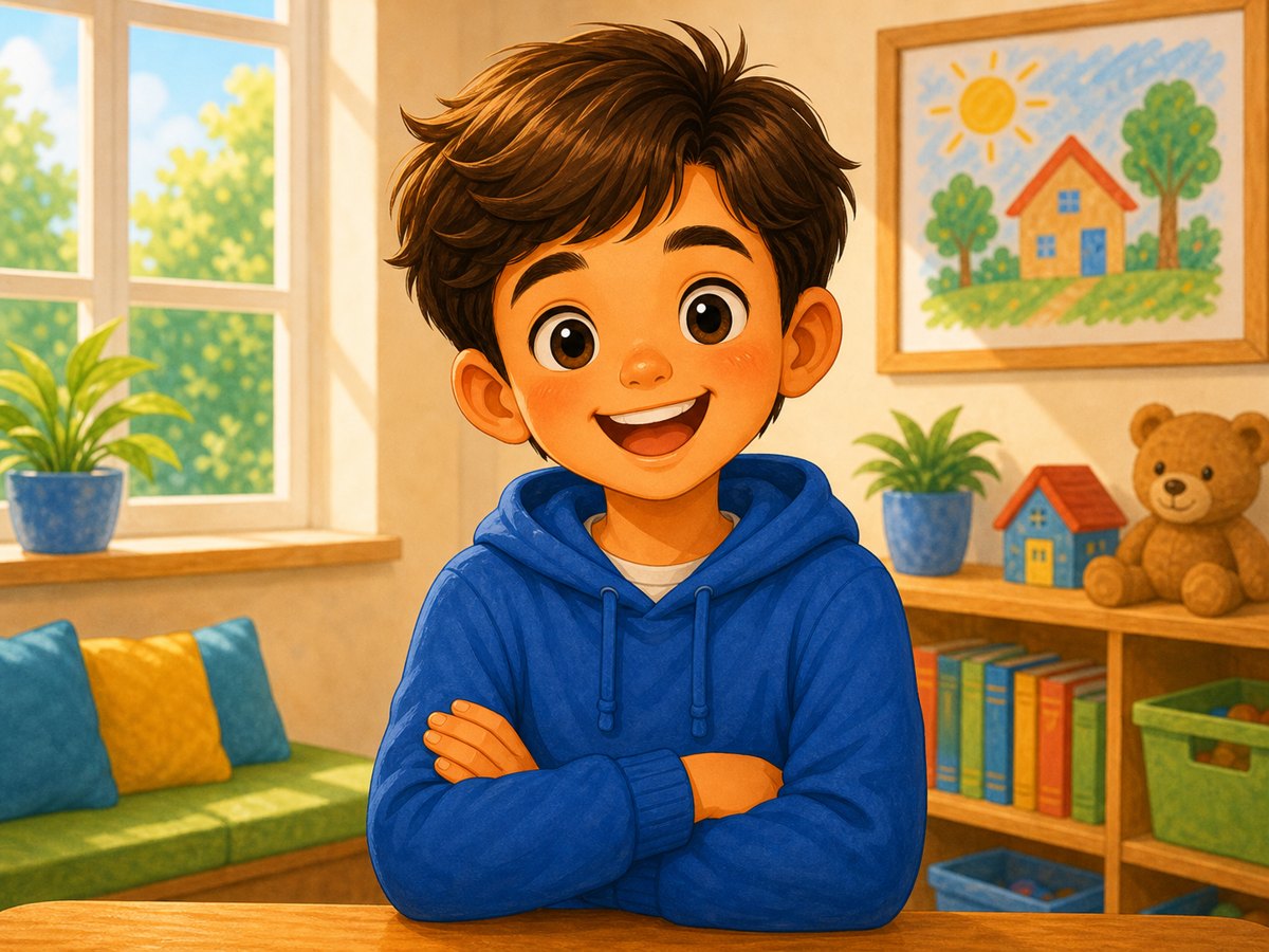 A smiling boy