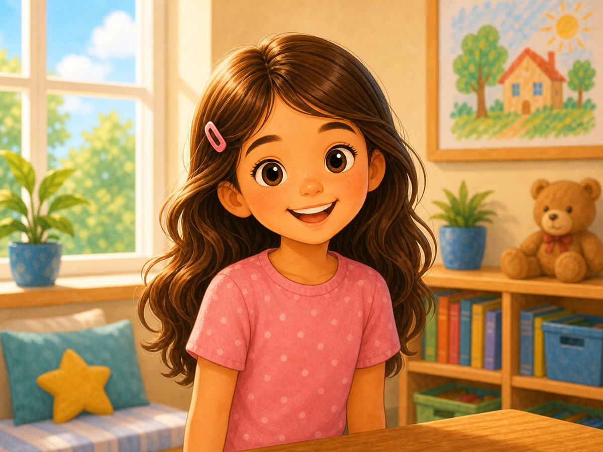 A smiling girl