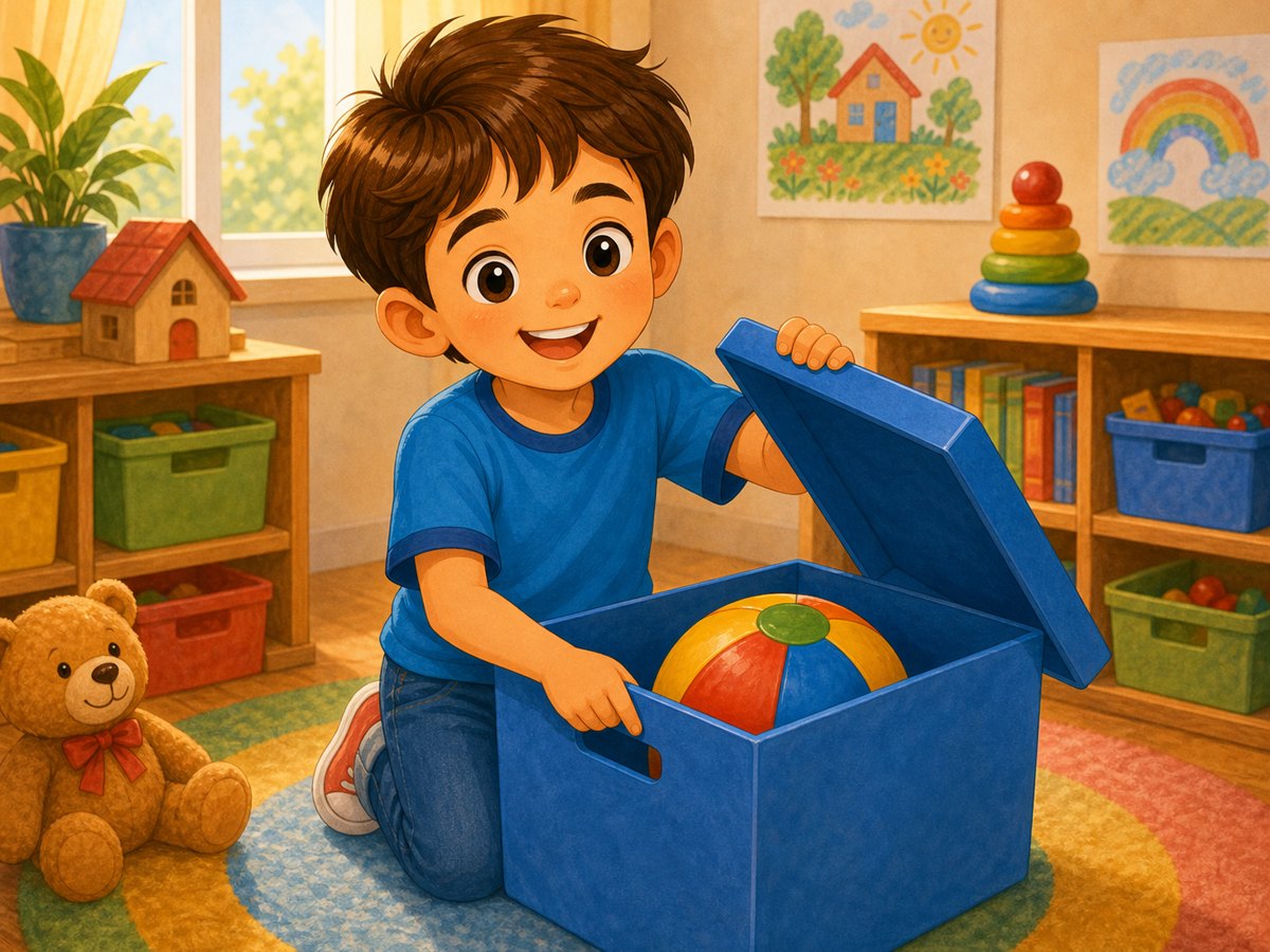 A ball inside a box