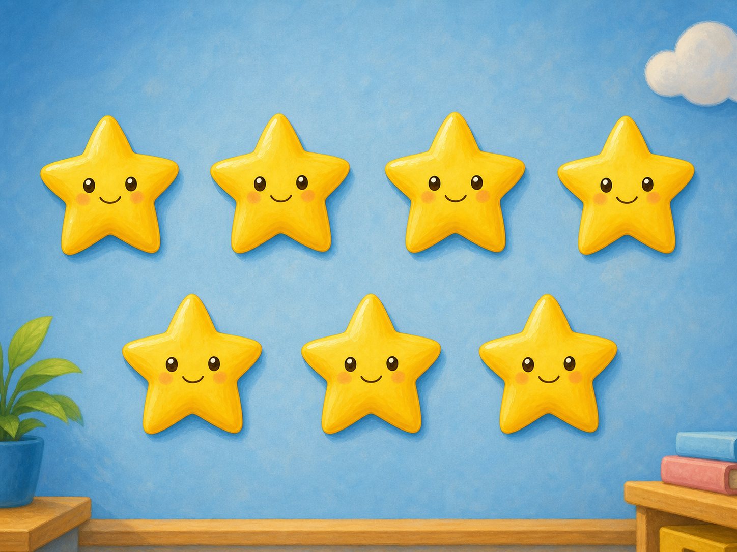 Siete estrellas amarillas