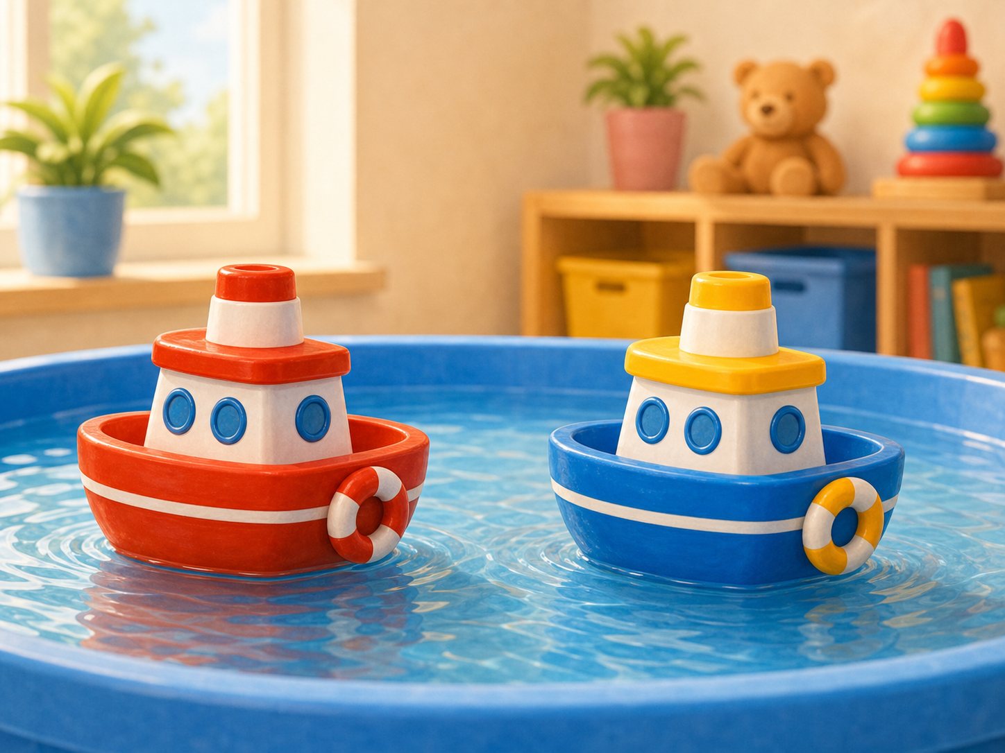 Dos barcos de juguete
