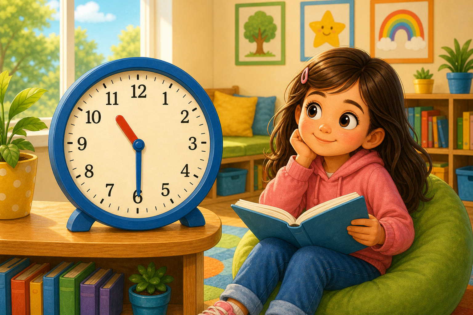 Reloj grande marcando las 10 y media